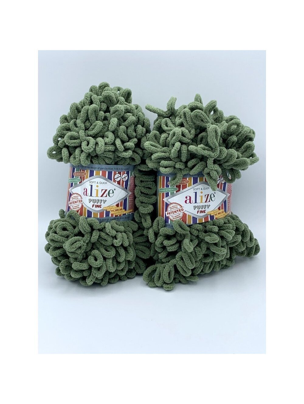 Alize Puffy Fine Yarn LOT of 2